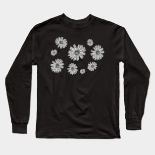 Floral Daisy Pattern - Pastel Long Sleeve T-Shirt